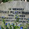 Sylvia Plath’s grave in West Yorkshire, England