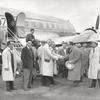 The Boston Symphony Orchestra is greeted at the airport in Leningrad in September 1956.