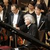 Conductor Seiji Ozawa and pianist Martha Argerich with the Saito Kinen Orchestra on Sept. 1, 2015
