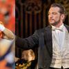 Peyton Manning of the Denver Broncos and Paulo Szot of the Metropolitan Opera