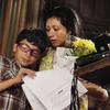 Deborah Berenice Vasquez-Barrios, an undocumented immigrant from Guatemala, comforts her son Kenner, 10, after he delivered his remarks at the St. Paul & St. Andrew Methodist Church in New York