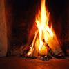 yule log fire fireplace burning