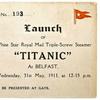 A rare ticket to the launch of the Titanic is on view now at Bonham's. 