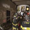 Emergency service workers responded to the derailment of an F train under Broadway and 60th Street in Woodside, Queens, on May 2, 2014. 