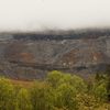 Surface mining operations are seen beneath low lying clouds in the Appalachian Mountains on April 18, 2012 in Partridge, Kentucky.