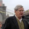  Poet Galway Kinnell speaks during Poets House's 17th Annual Poetry Walk Across The Brooklyn Bridge on June 11, 2012 in Brooklyn, New York.