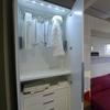 The closet inside a 325-square-foot studio apartment during an exhibit displaying a transformable 'micro-unit' at the Museum of the City of New York January 23, 2013.