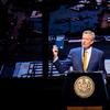 New York City Mayor Bill de Blasio delivers his fifth State of the City address at the Kings Theatre in Brooklyn on Tuesday, February 13, 2018.