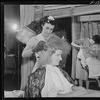 Beauticians dyeing hair at Francois de Paris, a hairdresser on Eighth Street