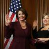  sisters, Reps. Linda Sanchez, D-Calif., left, and Loretta Sanchez, D-Calif, pose during a re-enactment of their swearing-in ceremony on Capitol Hill in Washington, Jan. 4, 2007. 