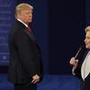 Donald Trump and Hillary Clinton at Sunday's Presidential Town Hall in St. Louis, Missouri. October 9, 2016.