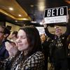 Supporters of senate hopeful Beto O'Rourke cheer during a Democratic watch party following the Texas primary election, Tuesday, March 6, 2018, in Austin, Texas.