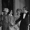 Country music singer Merle Haggard, left, is greeted by President Richard Nixon and first lady Pat Nixon at the White House. March 19, 1973.