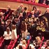 Protesters unfurled their banner in the opera house before singing a lament about BP