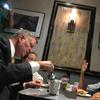Mayor Bill de Blasio and Commissioner Joseph J. Esposito sits down with customers Steve Rosenthal and Jennifer Gilson at the Malibu Diner on 23rd Street in Chelsea three days after a bomb explosion.
