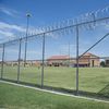The prison yard at the El Reno Federal Correctional Institution in El Reno, Oklahoma, July 16, 2015, is seen during a visit by US President Barack Obama.
