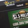 The fantasy sports website DraftKings is shown on October 16, 2015 in Chicago, Illinois. DraftKings and its rival FanDuel have been under scrutiny after accusations surfaced of employees participating