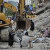 One of Ecuador's worst-hit towns, Pedernales, a day after a 7.8-magnitude quake hit the country, on April 17, 2016. Rescuers in Ecuador raced to dig out victims trapped under the rubble.