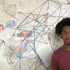 Justin Capers, an student at Lower Manhattan Arts Academy, in the classroom at the Whitney's Biennial.