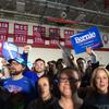 Bernie Sanders supporters in Des Moines, Iowa 