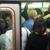 Subway doors close on crowded train at West 4th St.