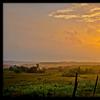 Sunrise over Kansas farm