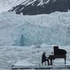 Composer and pianist Ludovico Einaudi performs in the middle of the Arctic Ocean.