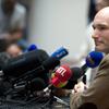 French journalist and former ISIS hostage Nicolas Henin gives a press conference in 2014 in Paris. 