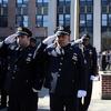 Officers at funeral for Griselde Camacho, who died in the East Harlem building explosion.