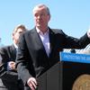 New Jersey Gov. Phil Murphy speaks at a press conference on the boardwalk in Point Pleasant Beach before signing a bill banning offshore oil and gas drilling.