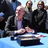 New Jersey Gov. Phil Murphy signs a bill on the boardwalk in Point Pleasant Beachthat bans offshore oil and gas drilling.