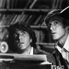 Dustin Hoffman and Robert Redford acting in the film All the President's Men. 1976.
