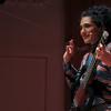 Brazilian guitarist Badi Assad performs at the New York Guitar Festival Marathon at New York’s Merkin Concert Hall.