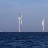 Final phase in the construction of windmills on the Belgian part of the North Sea.
