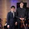  The 2017 Avery Fisher Career Grant recipients (L to R) pianist Haochen Zhang, violinist Stephen Waarts, and violinist Chad Hoopes, at the Jerome L. Greene Performance Space at WQXR.