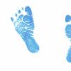 Newborn footprints.