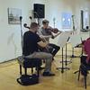 JACK Quartet rehearses for 2013 Look & Listen Festival at Pratt Manhattan Gallery