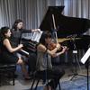 Cellist Jan Vogler, actor Bill Murray, violinist Mira Wang and pianist Vanessa Perz in the WQXR studio.