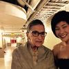 Supreme Court Justice Ruth Bader Ginsburg (left) backstage with violinist Jennifer Koh at the premiere of Kaija Saariaho's 'Light and Matter' at the Library of Congress 