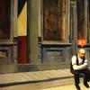 Nastya Nudnik places social media icons and emojis in works of art, like Edward Hopper's 'Sunday' (1926)