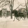 Old photograph of an 1898 sleigh ride in New York.