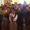 Sherpas praying for the victims of the April 18 avalanche on Mt Everest