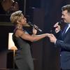 Sam Smith, who took home four trophies including Record Of The Year, performs 'Stay With Me' with Mary J. Blige at the 57th annual Grammy Awards on Feb. 8, 2015.