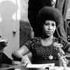 Soul singer Aretha Franklin is shown at a news conference on March 26, 1973.