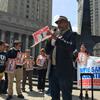Ravi Ragbir at Foley Square with supporters, after his hearing before the U.S. Court of Appeals for the Second Circuit on Aug. 14, 2018.