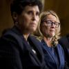 Christine Blasey Ford testifies during the Senate Judiciary Committee hearing, Thursday, Sept. 27, 2018 on Capitol Hill in Washington with her attorney's Debra Katz and Michael Bromwich. 