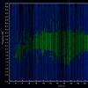 A picture of a sound spectrogram shaped like a whale