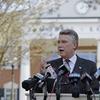 Mark Harris speaks to the media during a news conference in Matthews, N.C., Wednesday, Nov. 7, 2018.
