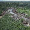 An illegally deforested area on Pirititi indigenous lands as Ibama agents inspect Roraima state in Brazil's Amazon basin. 
