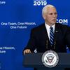 Vice President Mike Pence speaks during the Global Chiefs of Mission Conference 'One Team, One Mission, One Future' at Department of State on Wednesday, Jan. 16, 2019